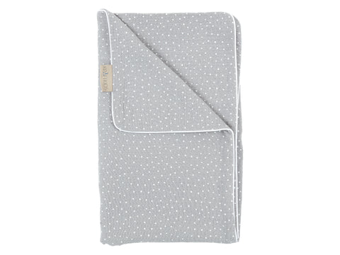 Babydecke Musselin grau Punkte