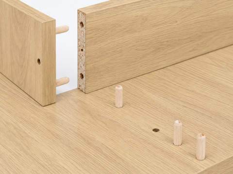 Wickelaufsatz für ANKARUDDEN-Kommode mit 6 Schubladen und 2 inneren Schubladen – Eichennachbildung – Wickelfläche 78 × 78 cm