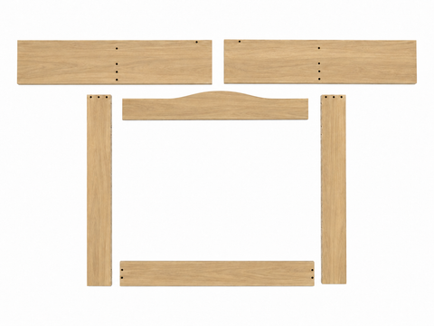 Wickelaufsatz für ANKARUDDEN-Kommode mit 6 Schubladen und 2 inneren Schubladen – Eichennachbildung – Wickelfläche 78 × 78 cm