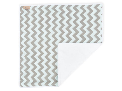 Wickelunterlage Chevron hellgrau und mint