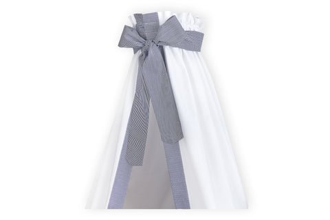 Betthimmel dünne Streifen dunkelblau