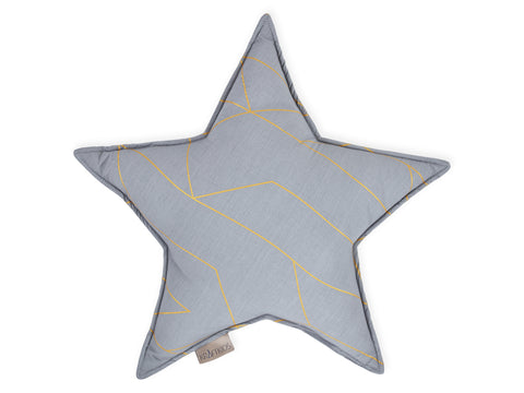 Sternkissen goldene Linien auf Grau