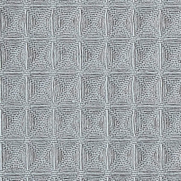 Ein gitterartiges Muster aus handgezeichneten, strukturierten quadratischen Spiralen in grau-Stoff Waffel Piqué grau MWG SSS106 von KraftKids: ein zeitloses Muster auf hochwertiger 100% Baumwolle für stilvolle, langlebige Stoffe.
